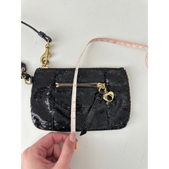 Coach poppy wristlet - black sequin - Picture 3 of 7